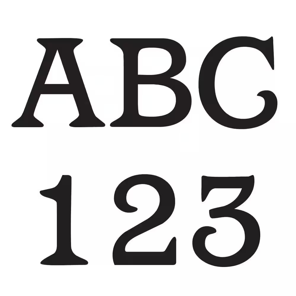 3 In. Adhesive Vinyl Letters and Numbers Mailbox Sticker Kit