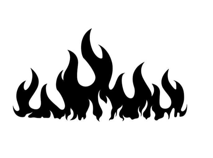 Flames Fire Vinyl Decal Sticker Car Truck Window Mirror Many colors & Sizes