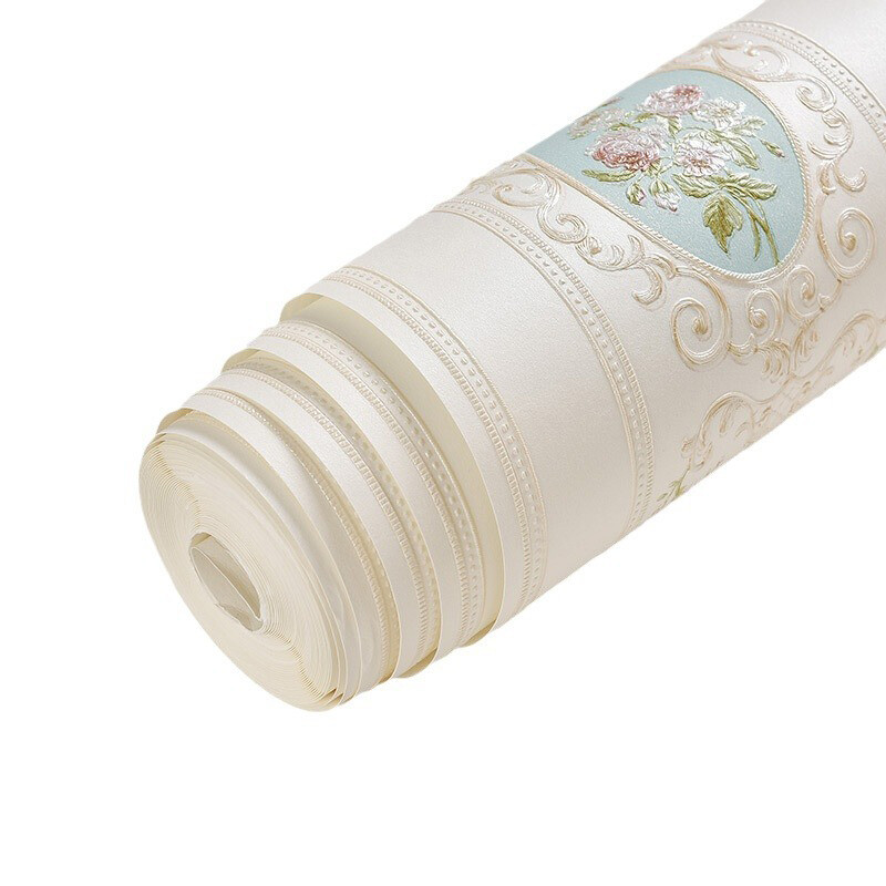 Retro Luxury Wallpaper Deep Embossed Flower Textured Non-woven Wall Decor NEW