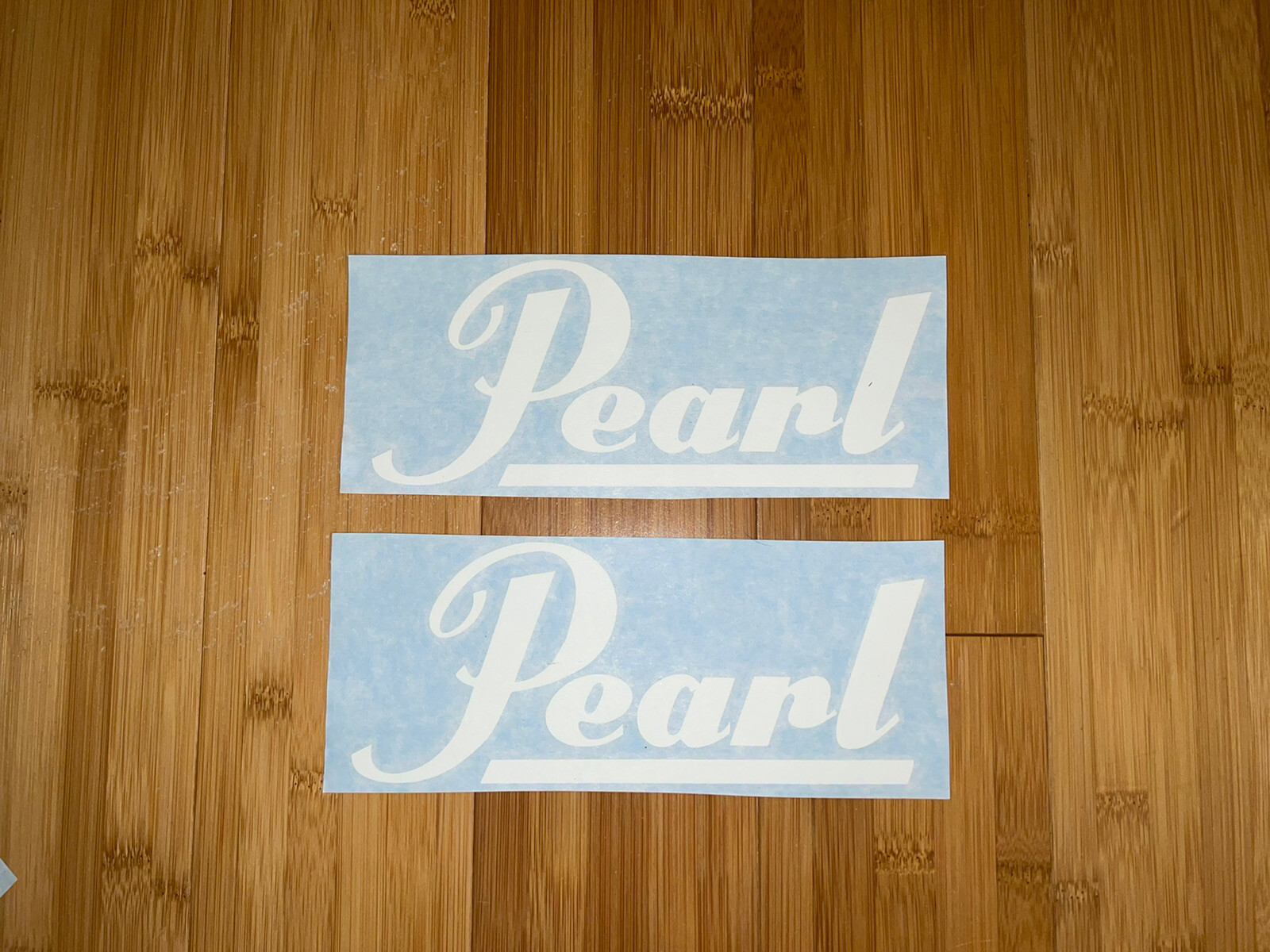 Pearl Drums Logo 8” Wide (set Of 2) White Vinyl Decal Sticker – BOGO Music