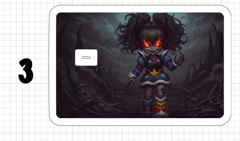 Rainbow Brite Demon Witch ATM Credit Debit Card Skins Sticker Emo Cartoon Gothic