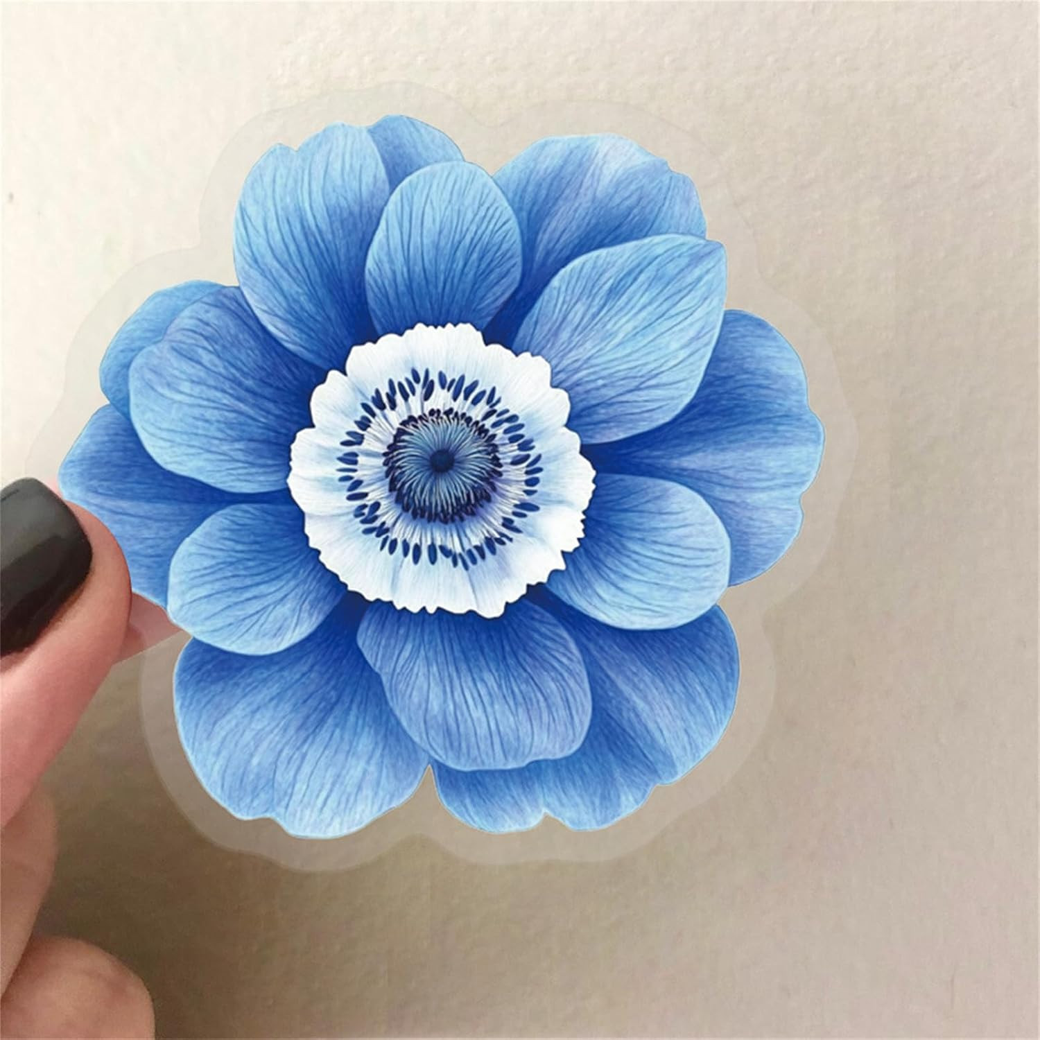 50PCS Flower Stickers PET Transparent Stickers Colorful Nature Decals Waterproof