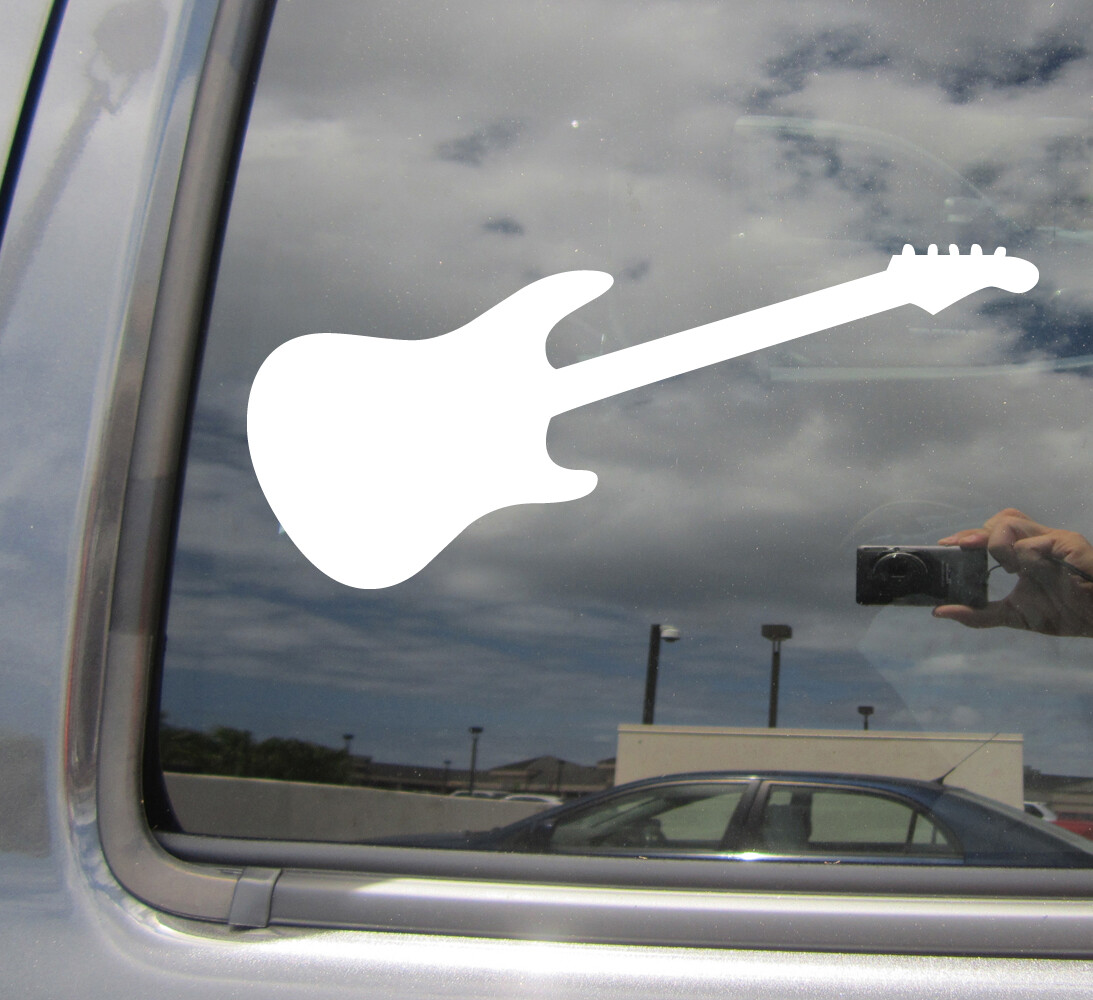 Electric Guitar Rock and Roll Air Cars Laptop Bumper Vinyl Decal Sticker 10200