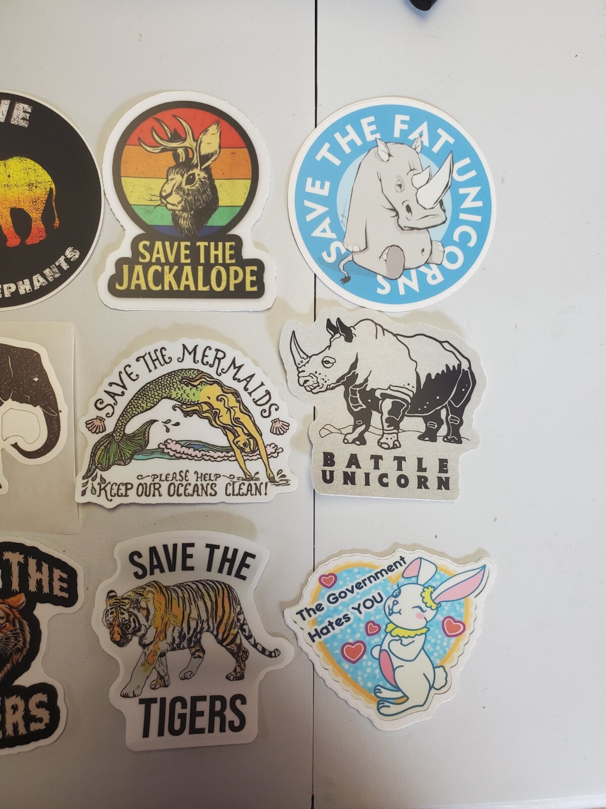 WILDLIFE CONSERVATION STICKERS VARIETY PACK (14) *WORLDWIDE 🌐 SHIPPING* WWF