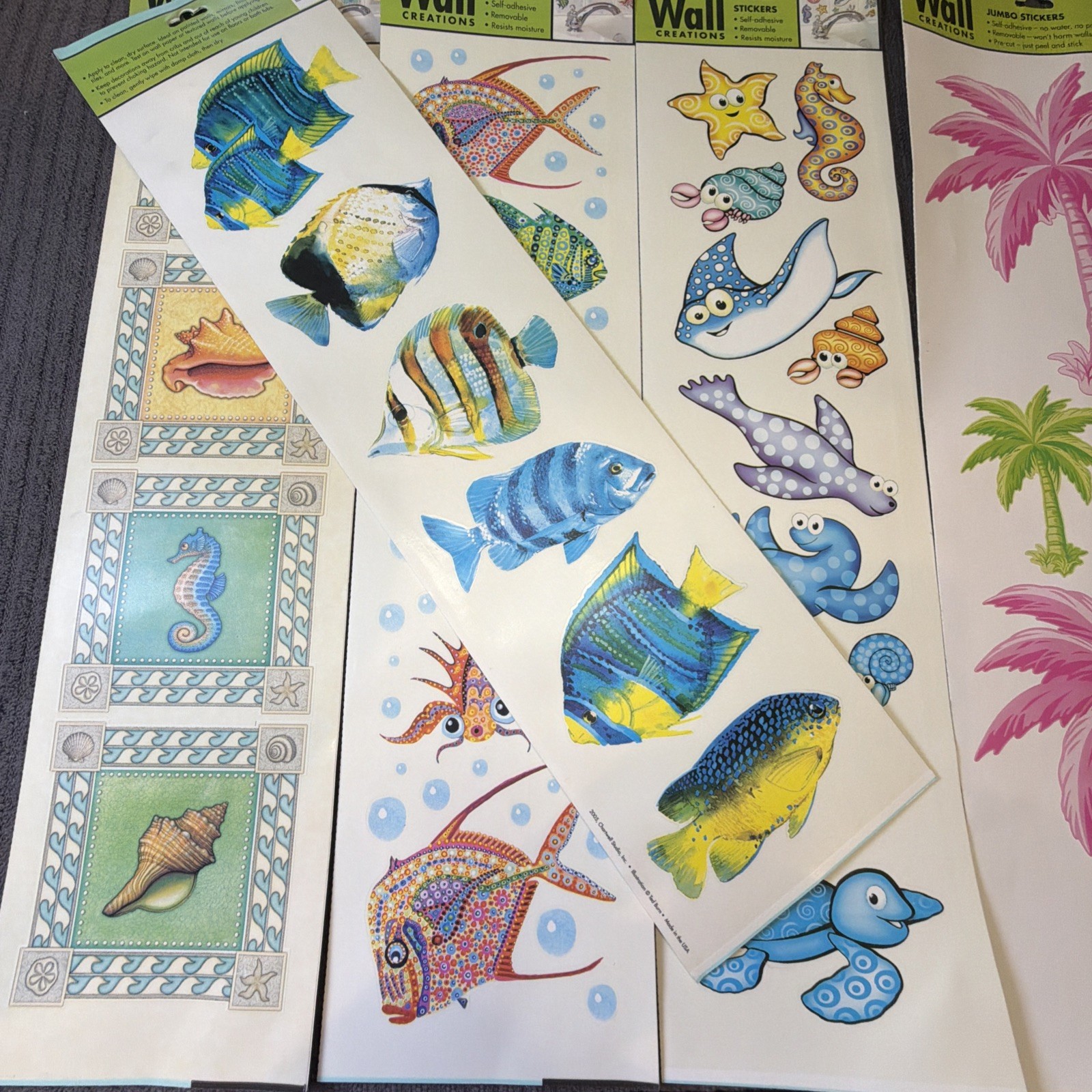 58+ Stickers Street Wall Creations Decor Wall Ocean Fish Tropical Bed Bath