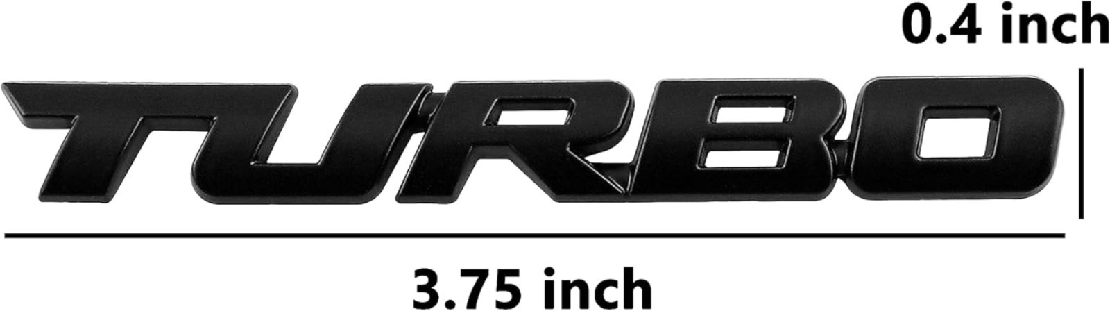 Universal 3D Turbo Emblem Badge in Black & Chrome – Dual Pack for Cars & SUVs