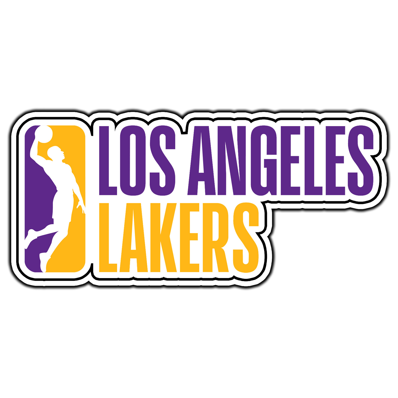 Los Angeles Lakers Logo #4 Basketball Fan Sticker Waterproof Vinyl Decal Die-Cut