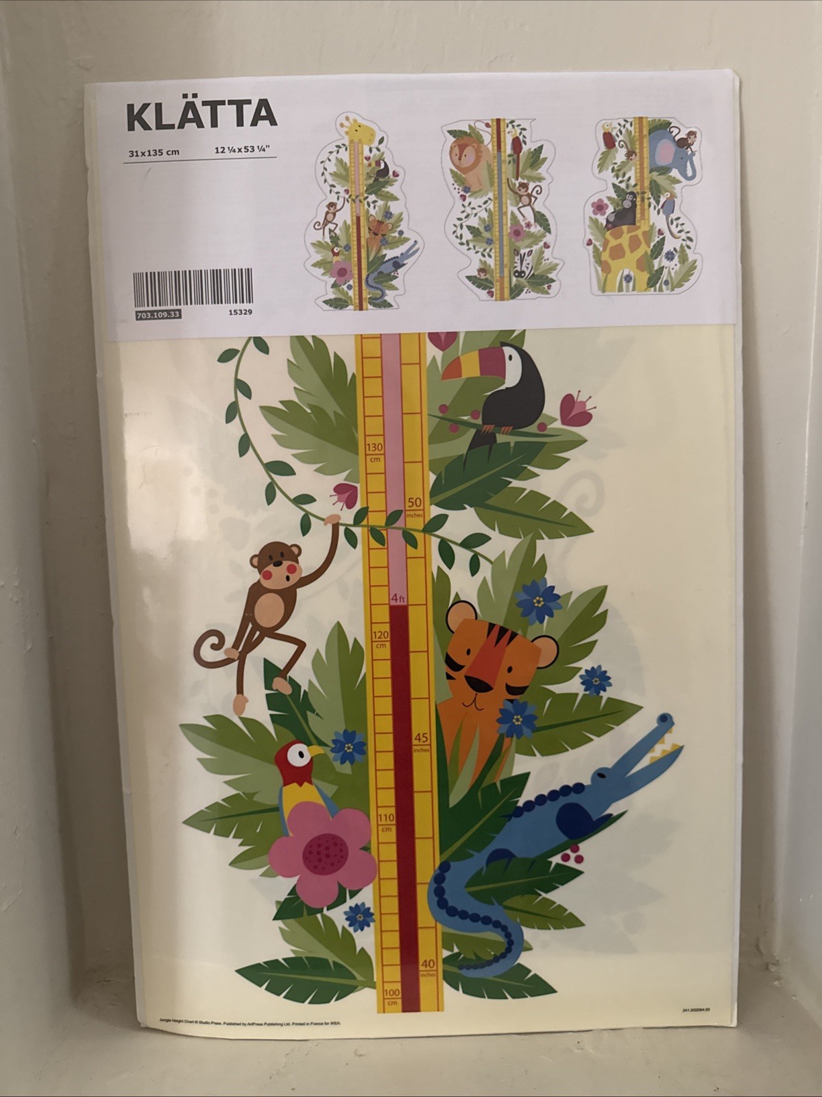 Ikea KLÄTTA Klatta Child Growth Chart Decorative sticker, Wall measuring Sticker