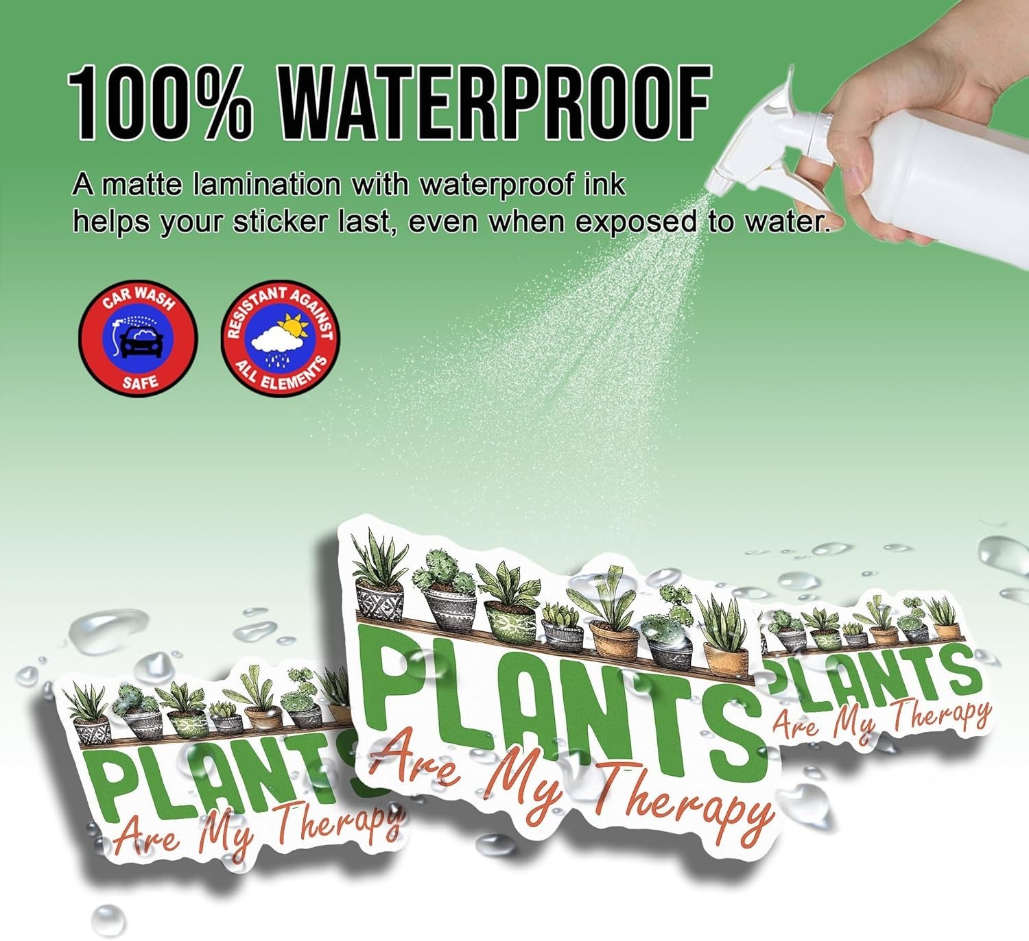 Plant Sticker Plants are My Therapy Plant Pot Botanical Gardener Gift Size 3"