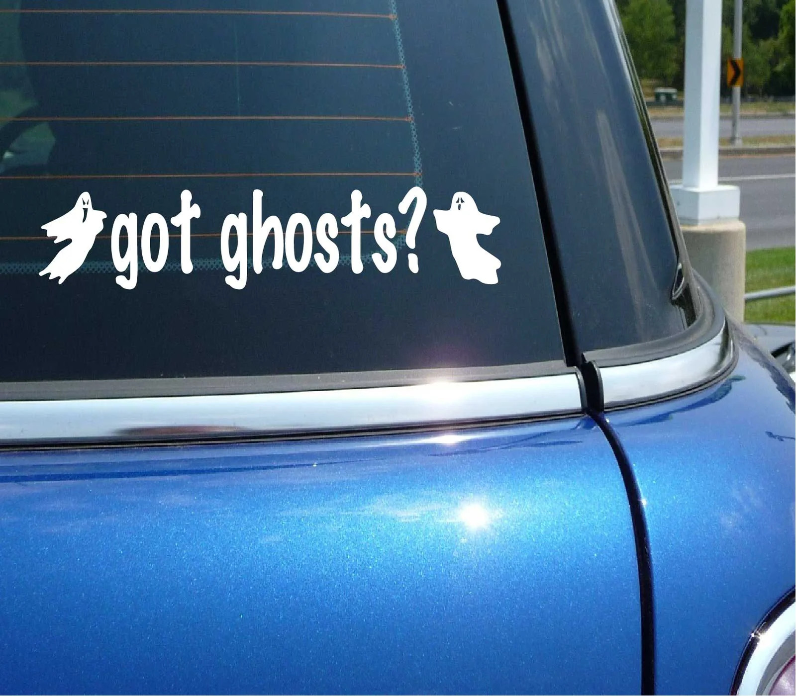 GOT GHOSTS GHOST HAUNTED HORROR GRAPHIC DECAL STICKER ART CAR WALL