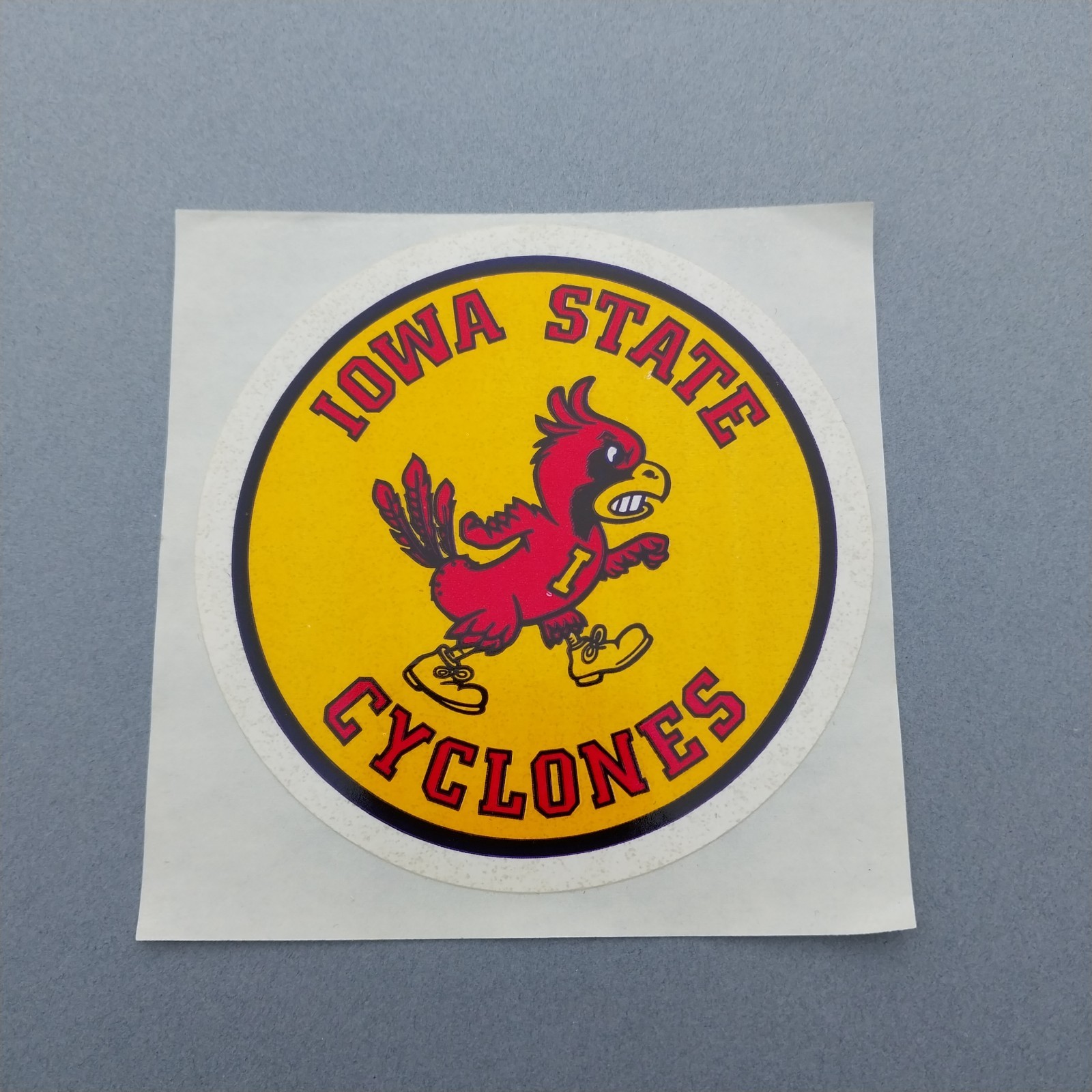 Iowa IA State Cyclones Retro Mascot Glossy Paper Sticker Decal 3 3/4"