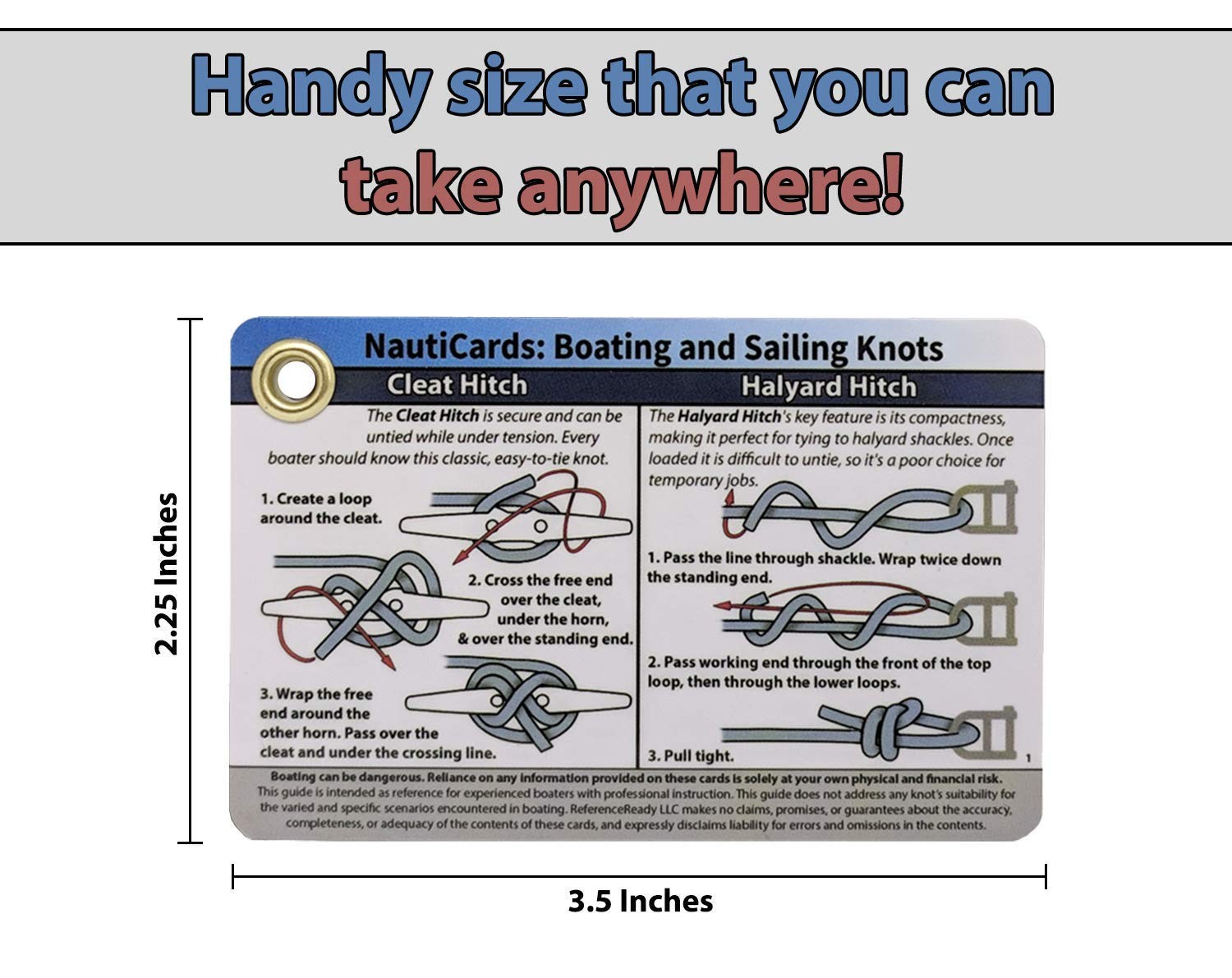 Boating and Sailing Knot Cards – Waterproof Guide to 20 Nautical Knots
