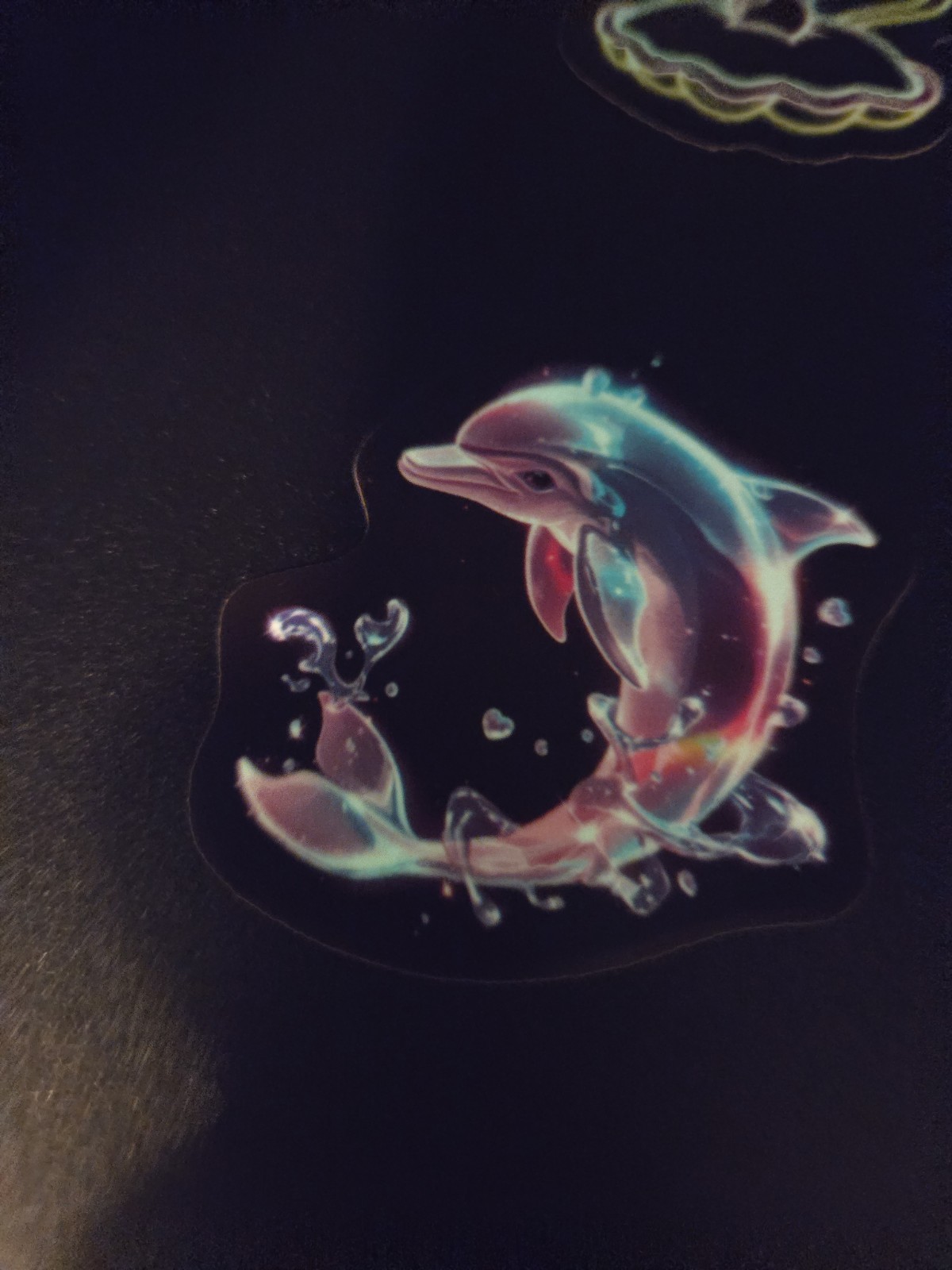 Ocean Themed Glow In The Dark Stickers!! Vinyl Waterproof – Dolphin Fish & Clam