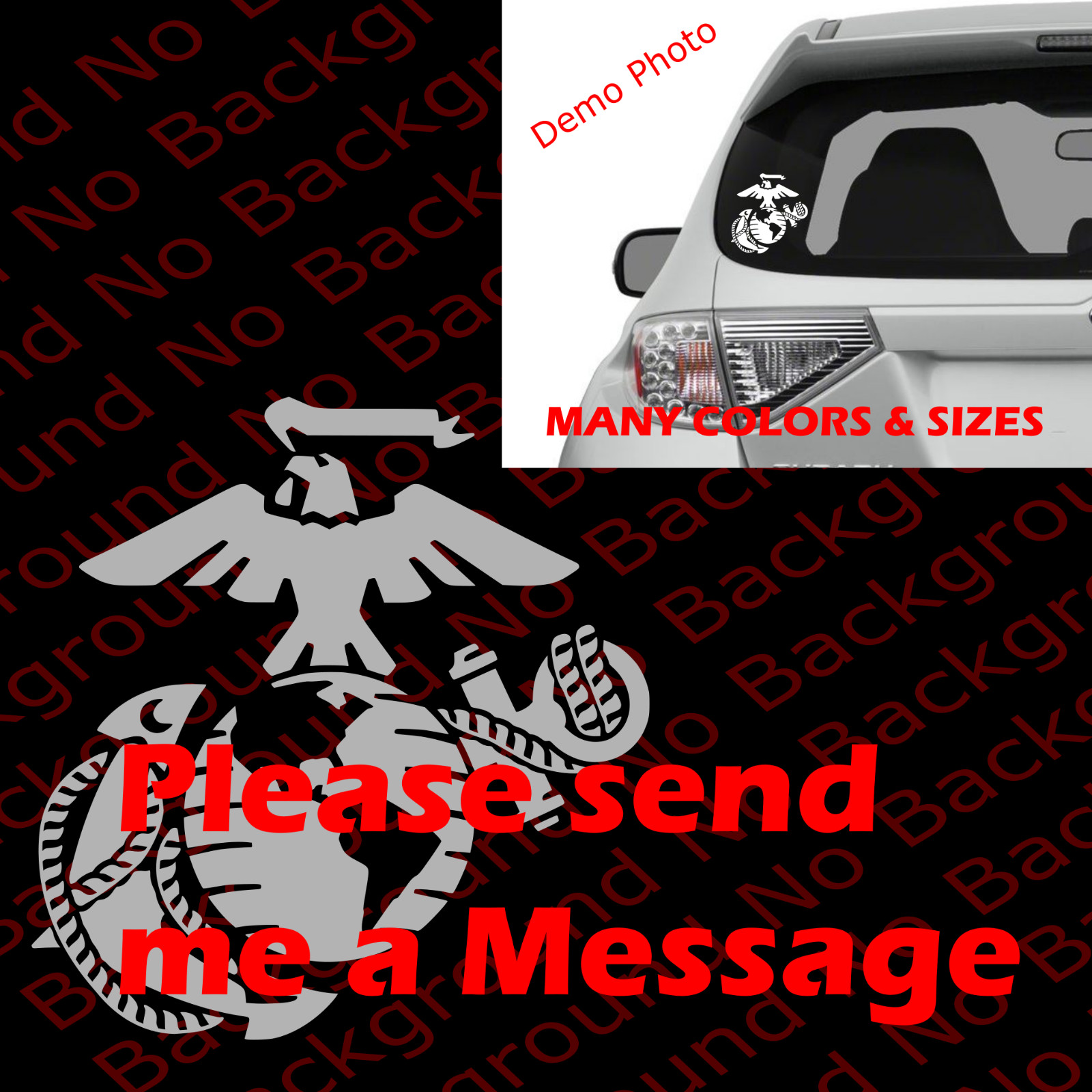 USMC Marines EGA Vinyl Decal Die Cut Sticker for Semper Fi Veteran Retired AY012