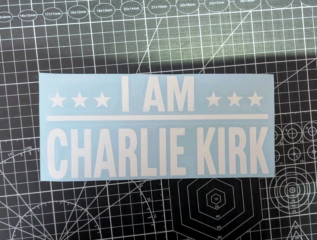 6" I Am Charlie Kirk Usa Freedom Decal Sticker Pre Made