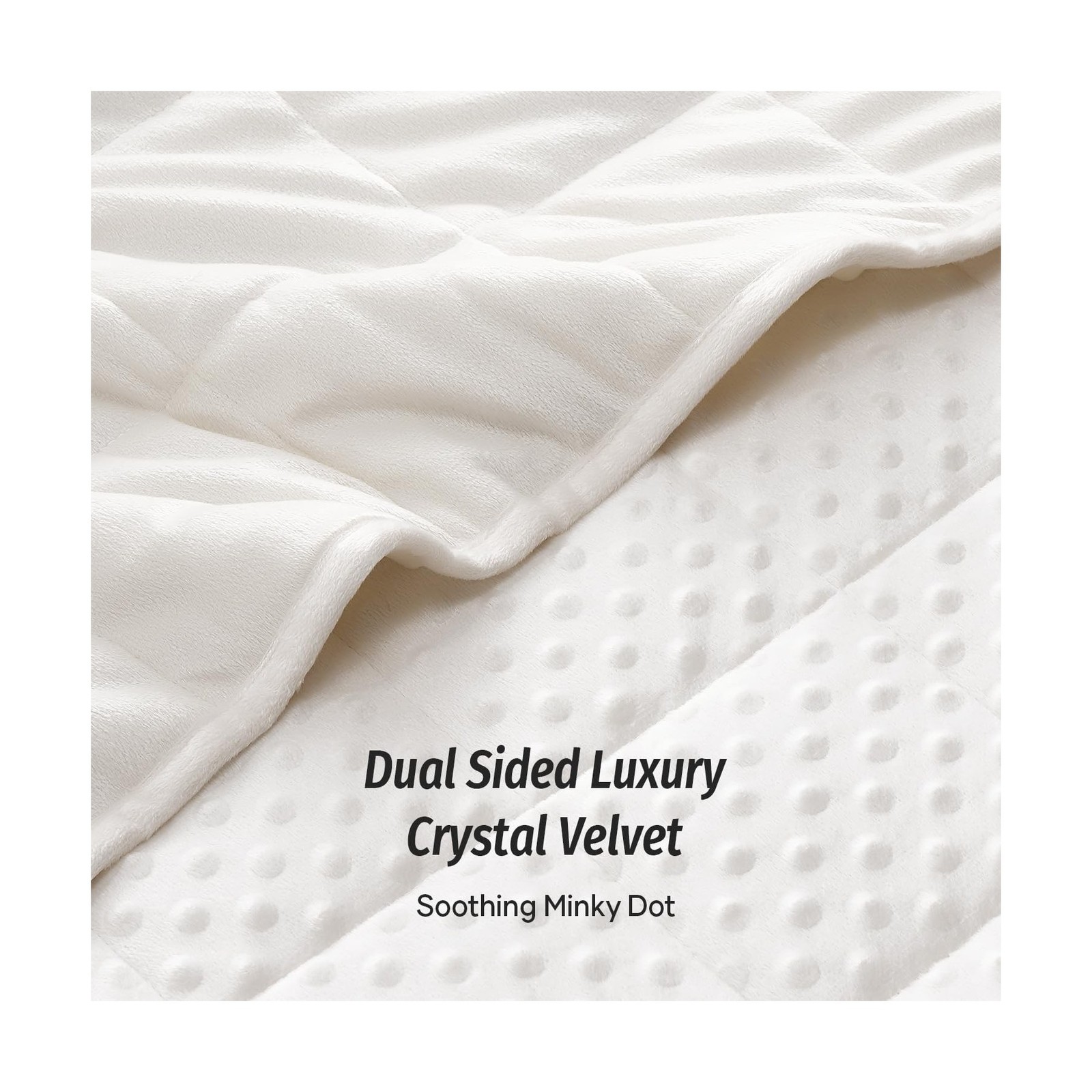 Wemore Minky Dot Weighted Blanket for Adults Queen Size 15 lbs,… USA FAST SHIP