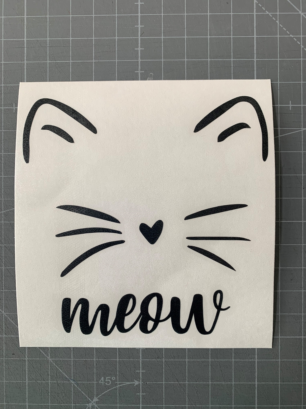 Cat Meow – Outdoor Vinyl Decal / Sticker – Available in 3" or 4" – 13 Colors