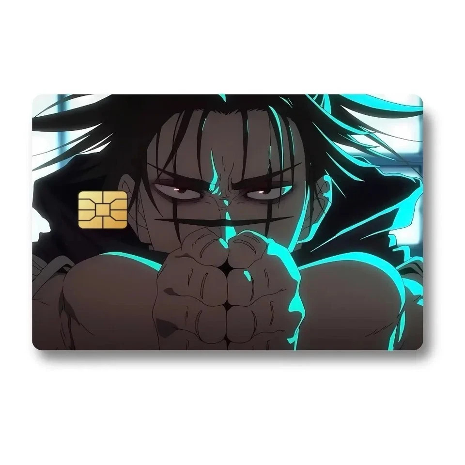 Anime Jujutsu Kaisen Choso Hands Together Credit Card Cover Vinyl Skin Sticker