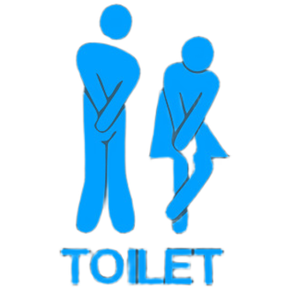 Reusable Glow in the Dark PET Decal 20 x 13 cm Bathroom Toilet Door Sticker