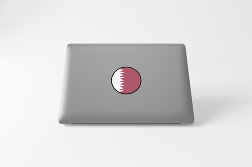 Qatar Flag Circle Sticker Decal