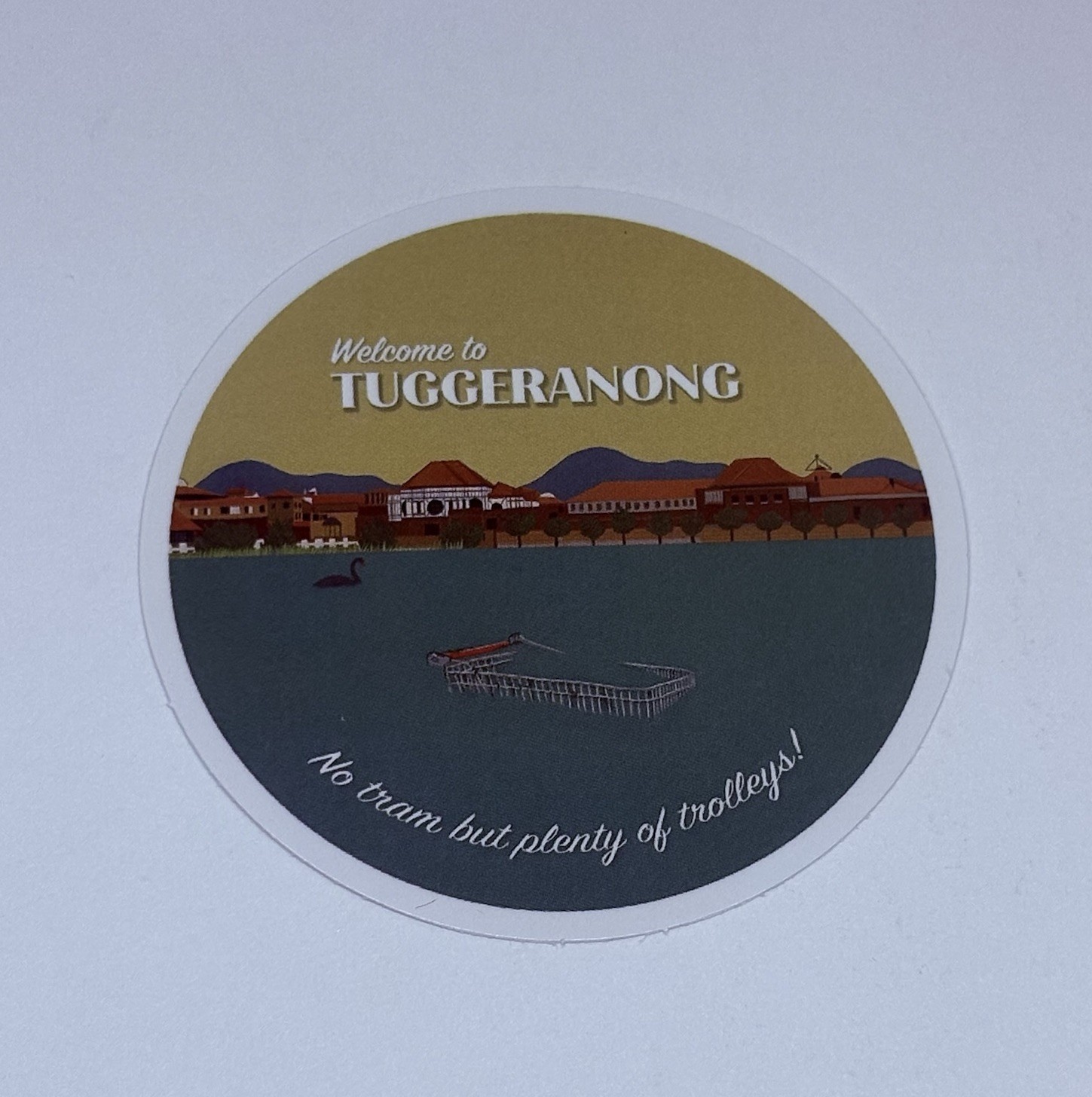 Tuggeranong Australia Sticker Builsinf Landscape Art Decal Vinyl Country Tc9