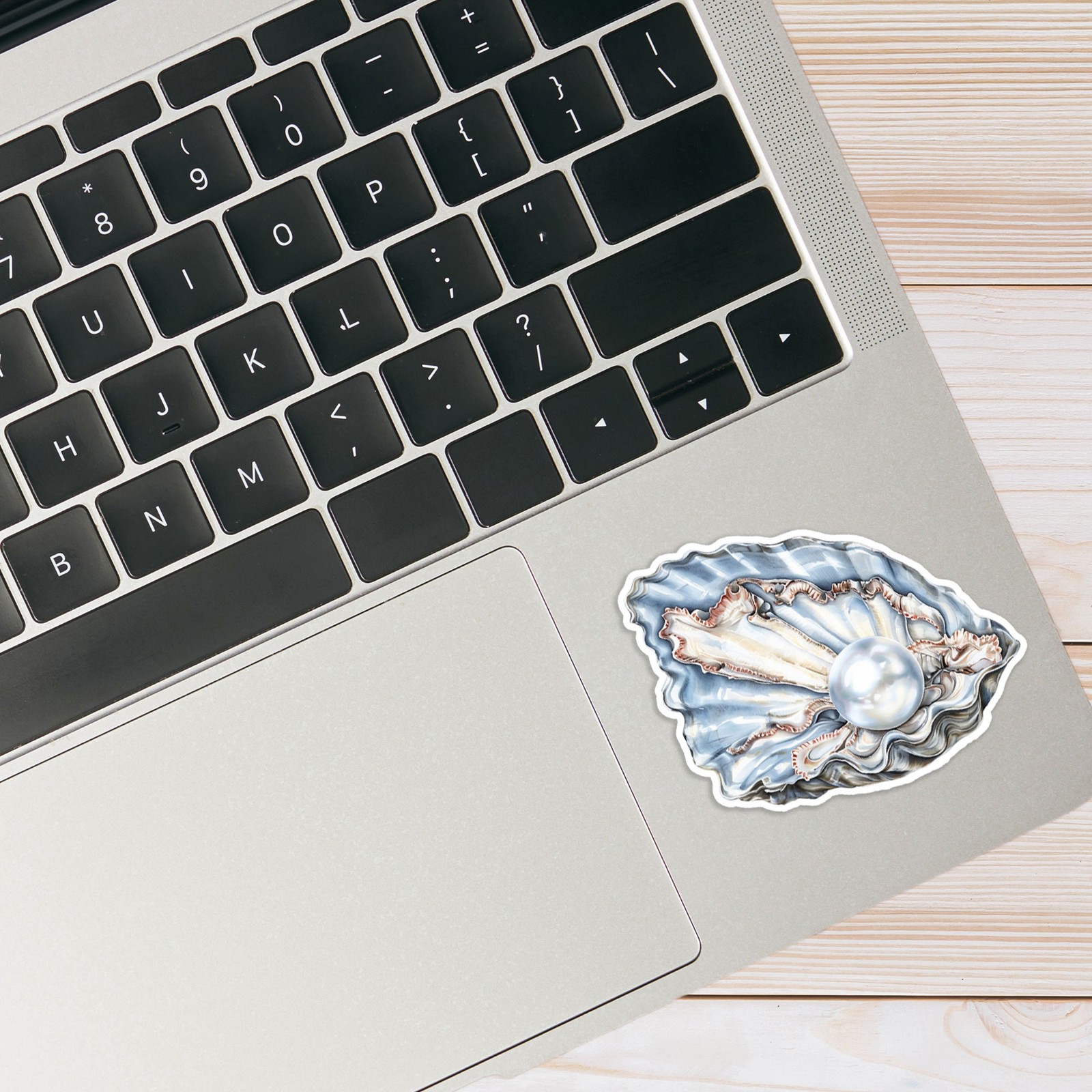 Seashell With Pearl – Vinyl Decal Sticker – Car Window Laptop – #1670