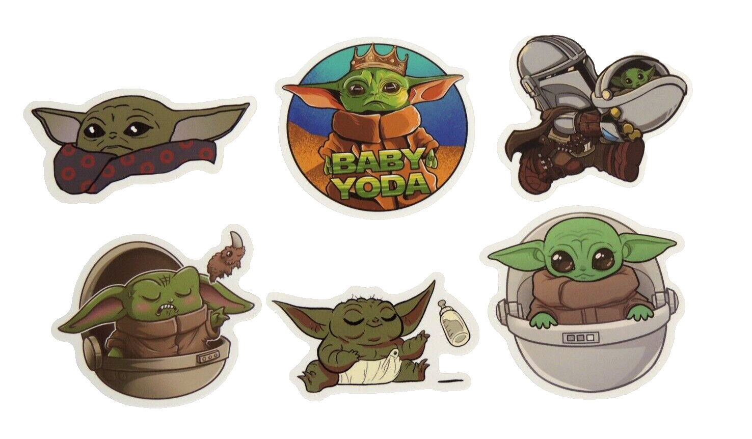 Baby Yoda Sticker Lot Grogu Mandalorian Star Wars Cute!