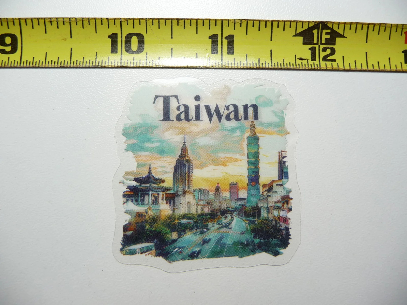 TAIPEI TAIWAN SMALL STICKER DECAL TRAVEL VIEW SITE COLORFUL VISIT VACATION