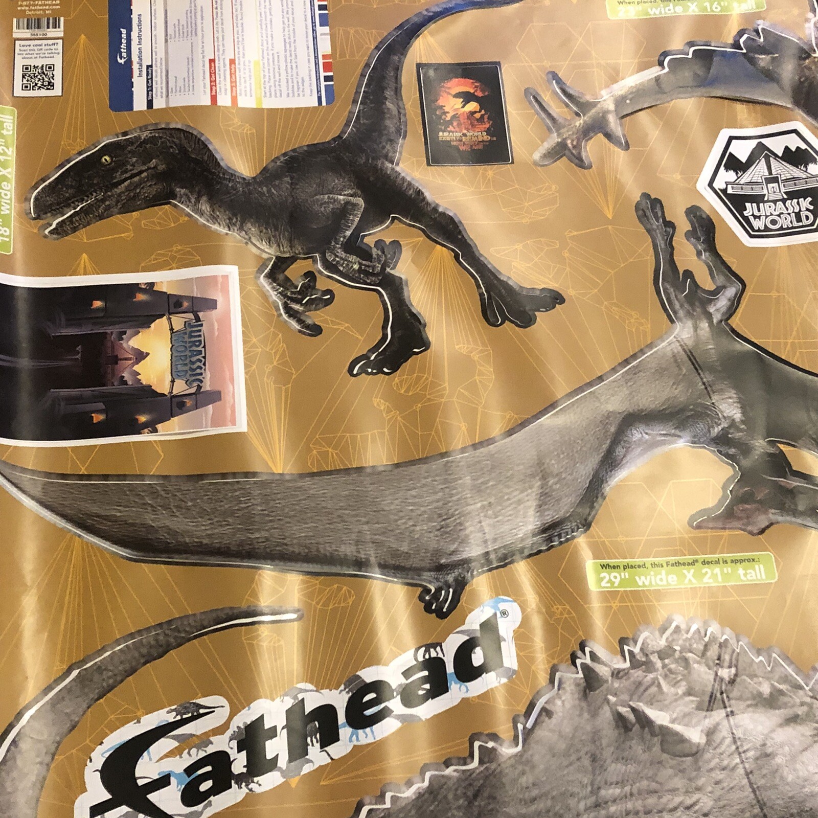Fathead Jurassic World Large Dinosaur Wall Decals Stickers Discontinued