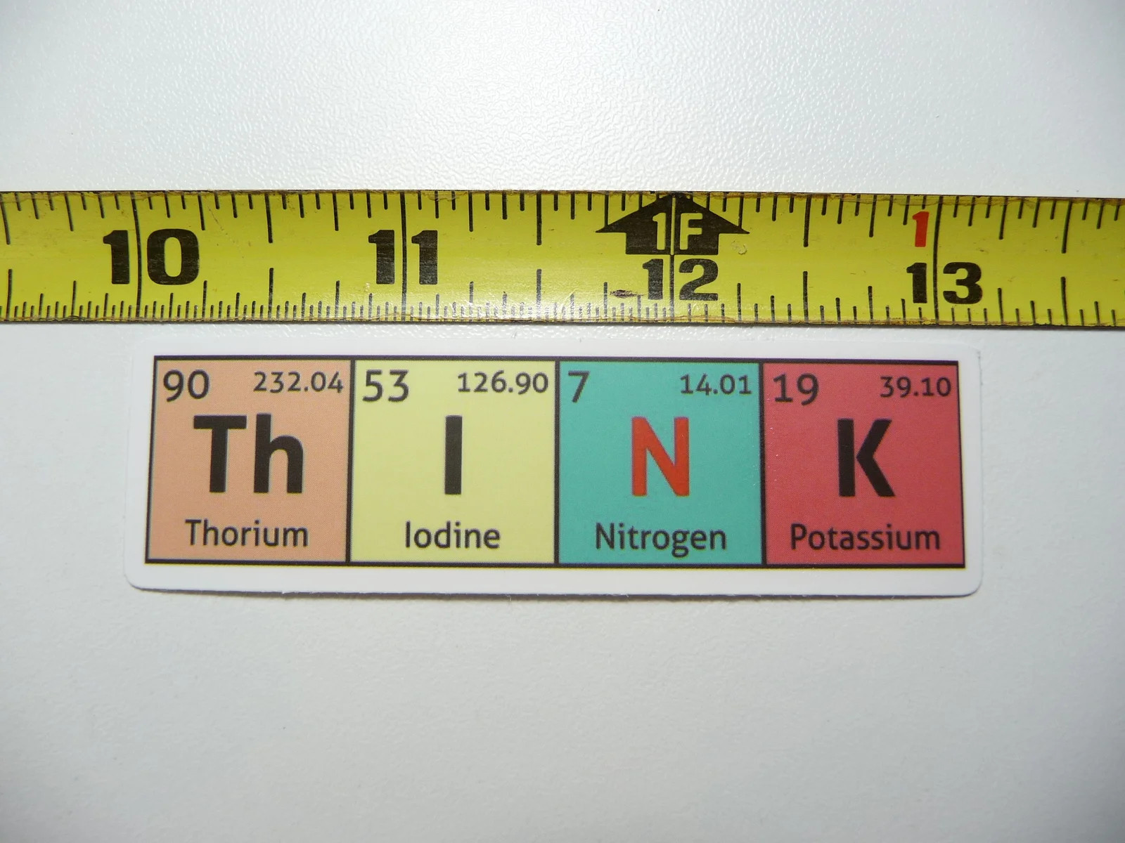 FUNNY THINK LETTERS PERIODIC TABLE SMALL STICKER DECAL SCHOOL TEACHER PROFESSOR