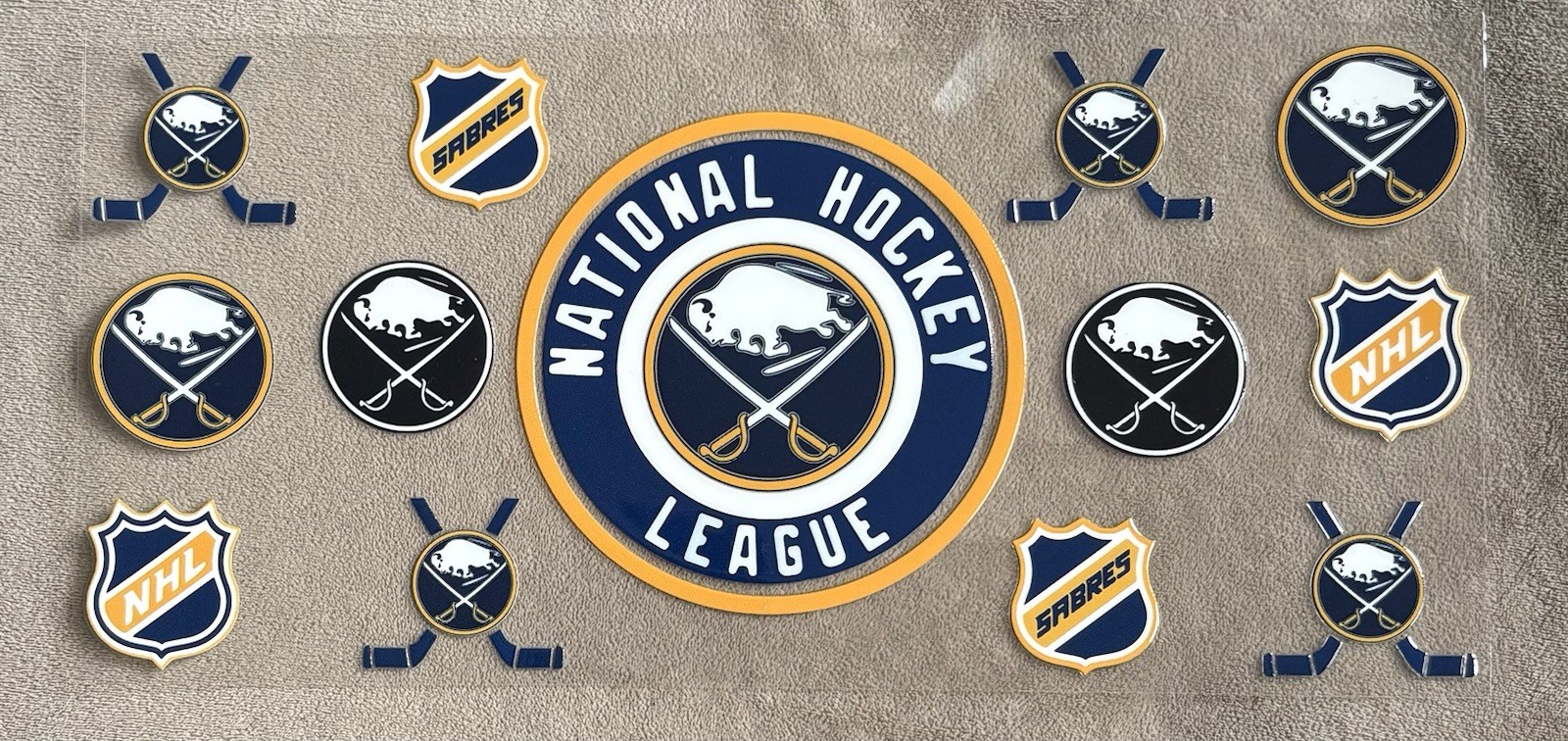 BUFFALO Hockey Team UV DTF Waterproof Transer Sticker Cup Wrap DIY Glasses
