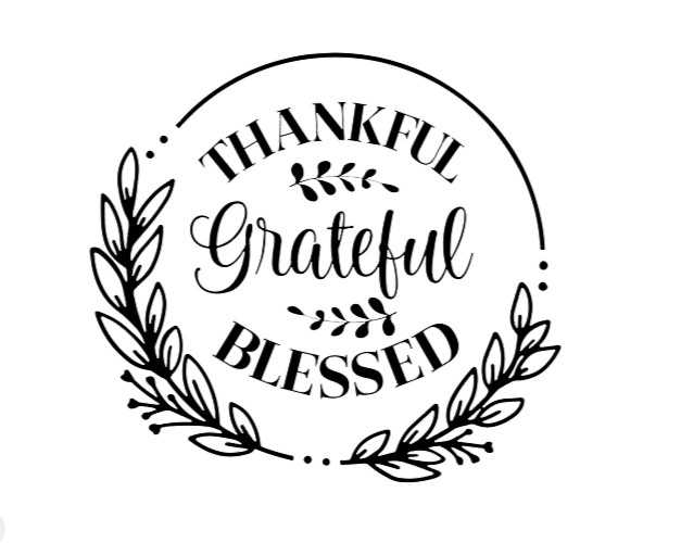 Thankful Grateful Blessed Inspirational Quote Vinyl Decal Sticker Wall Decor Art