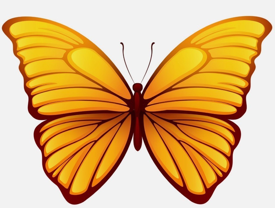 Yellow Orange Butterfly Phone Sticker (2 Inch) Waterproof Beautiful Insect Vivid