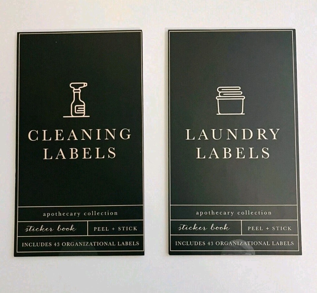 Laundry And Cleaning Organization Labels 43 Peel + Stick Sticker Book