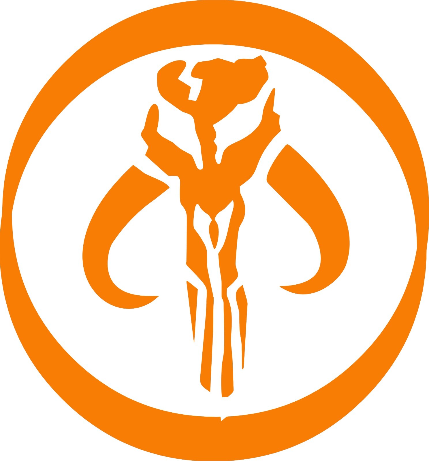 Mandalorian Bantha Skull- In your choice of color- 4" X 4"