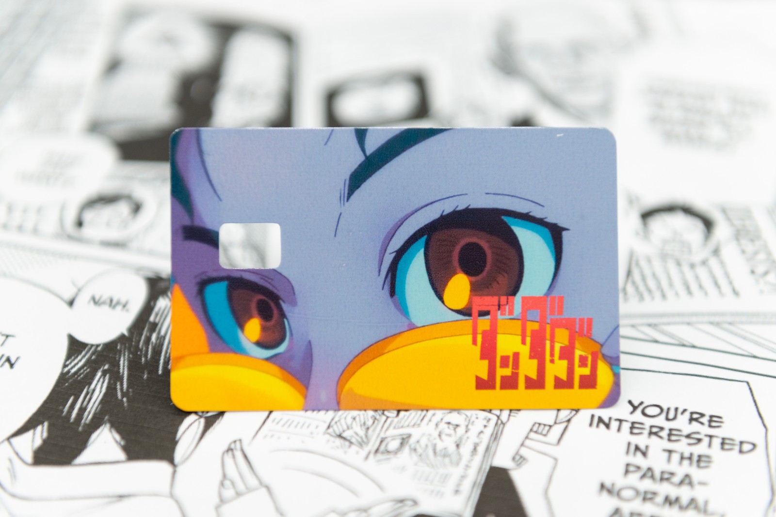 Anime Card Decal • Intense Eyes Vinyl Sticker – Purple & Yellow Manga Style