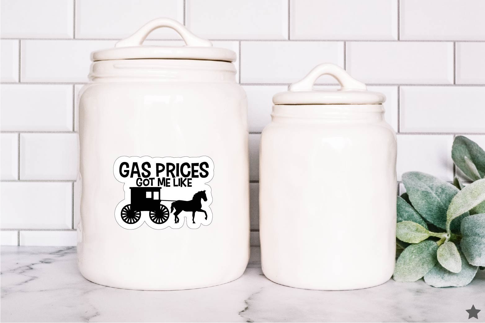 Gas Prices Got Me Like Amish Decal Sticker High Inflation Buggy Anti MAGA Trump