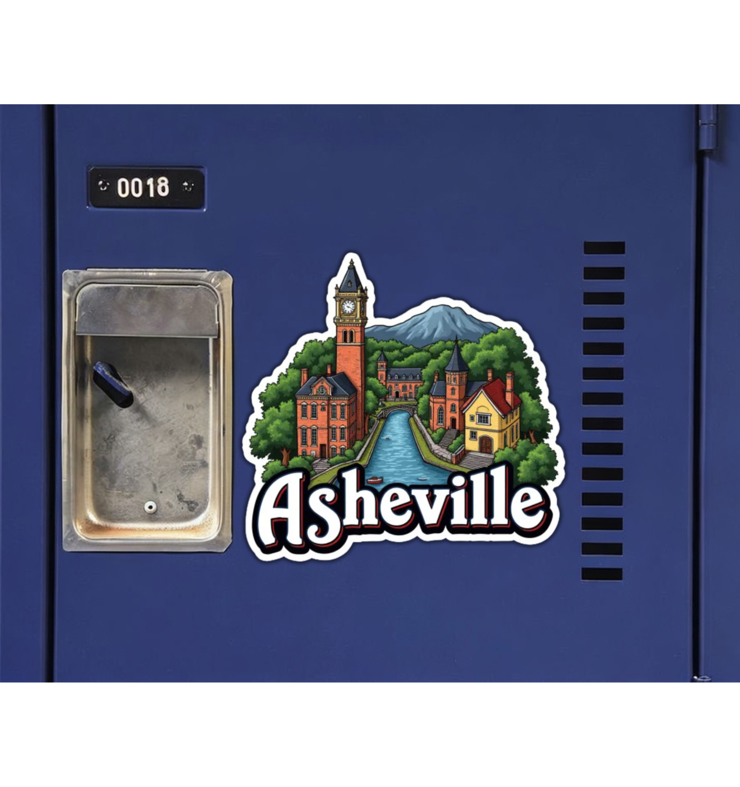 Asheville North Carolina Fridge Magnet or Laptop Sticker