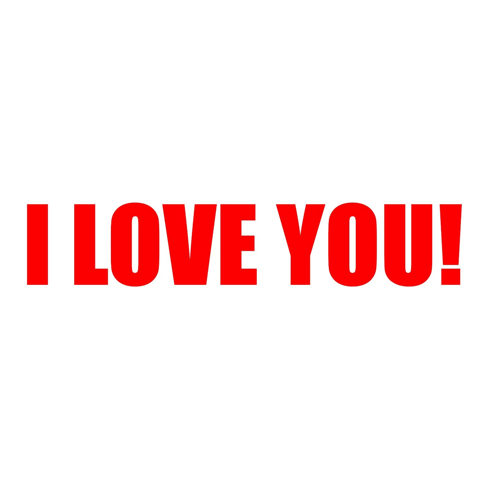 I Love You Sticker Valentines Day Decal 2 Pack