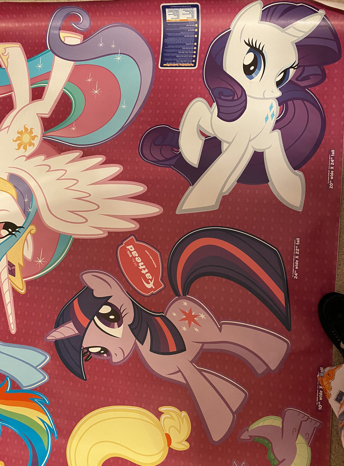 My Litte Pony Images Fathead! – Full Sheet of 10 Large Reuseable Stickers!
