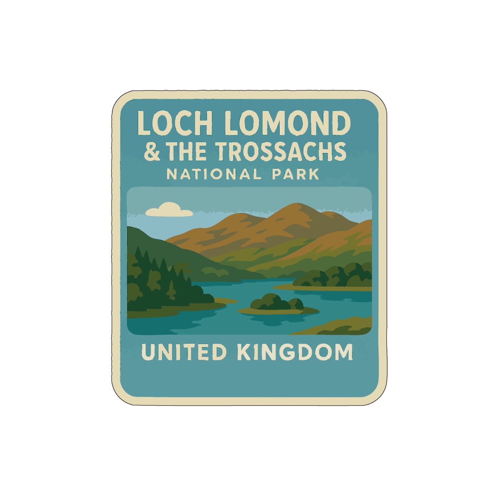 Loch Lomond & Trossachs United Kingdom National Park Sticker Decal Vinyl Die-Cut