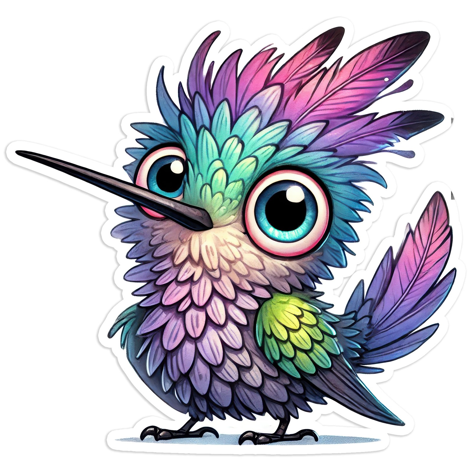 Colorful Hummingbird – Vinyl Decal Sticker – Car Window Laptop – #311