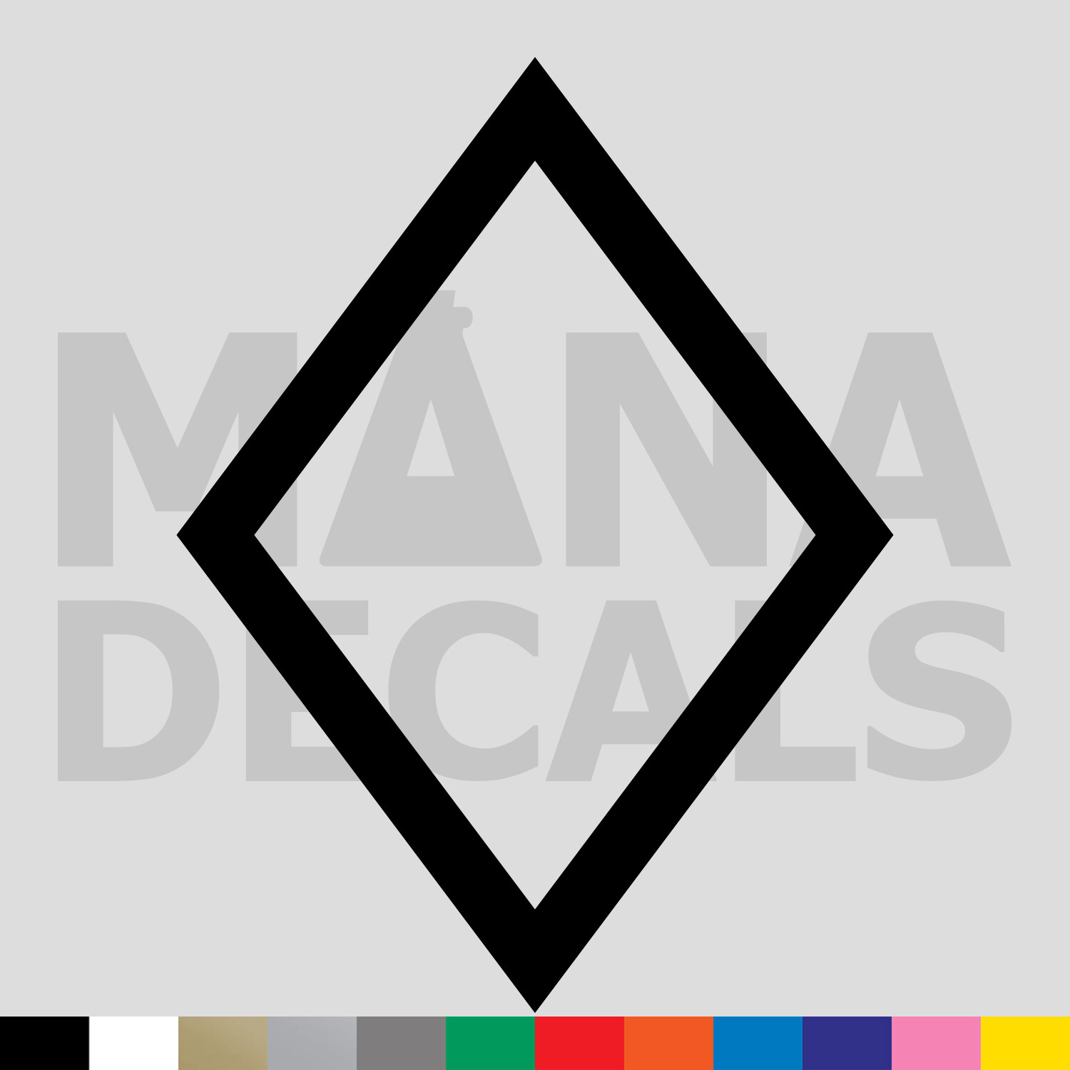 Rhombus Outline Vinyl Die Cut Decal Sticker – Shape Diamond