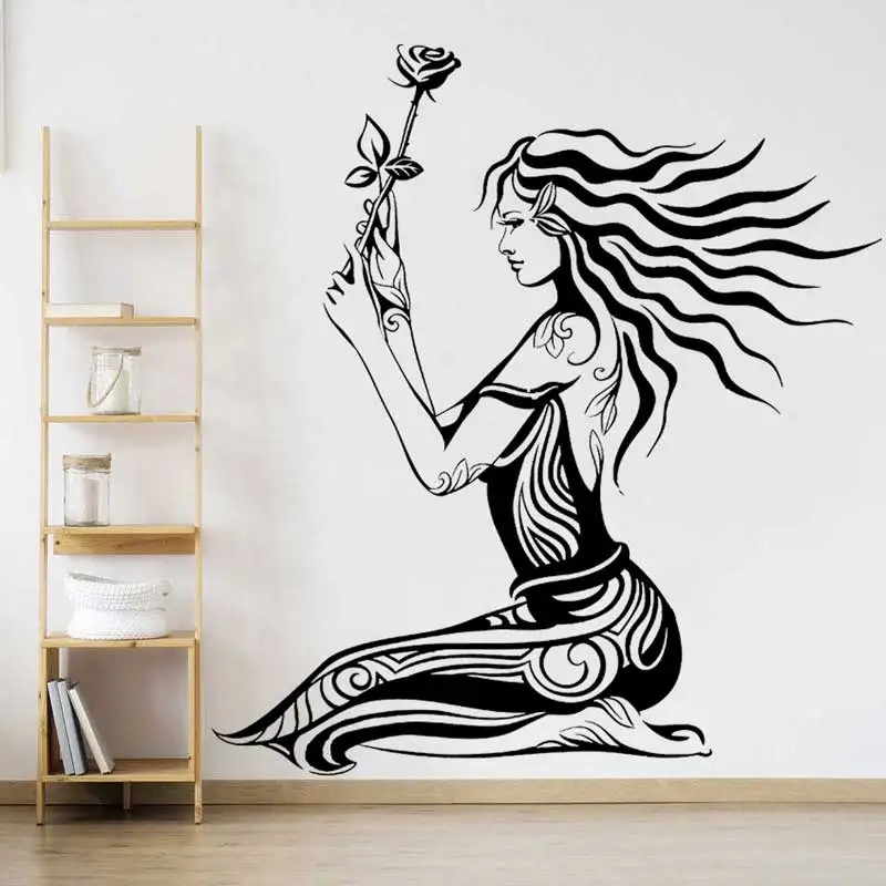 Couple Room Decorative Wall Stickers Home Bedside Dress Up Glass Beauty