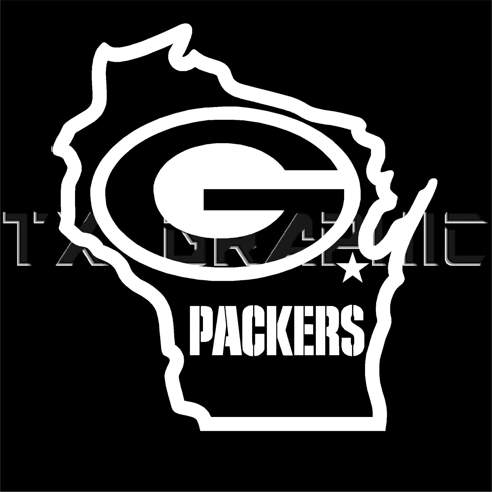 DECAL FOR GREEN BAY PACKERS WISCONSIN STATE MAP WINDOW WALL NFL FOOTBALL