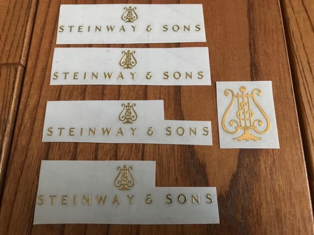 Steinway Piano Painting Decal Sticker 2 Types, Total Of 5 Pieces for etc iPhone