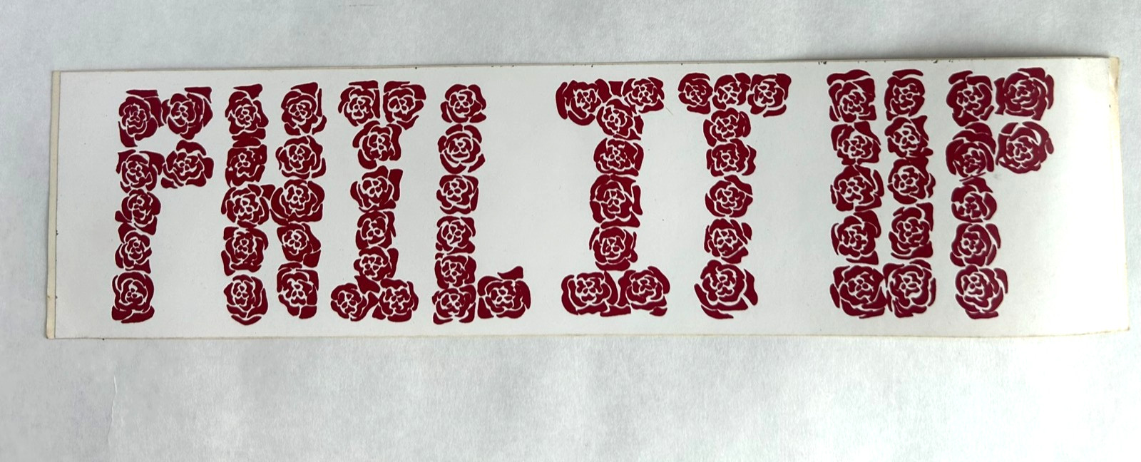 Vintage GRATEFUL DEAD "Phil it Up" bumper sticker