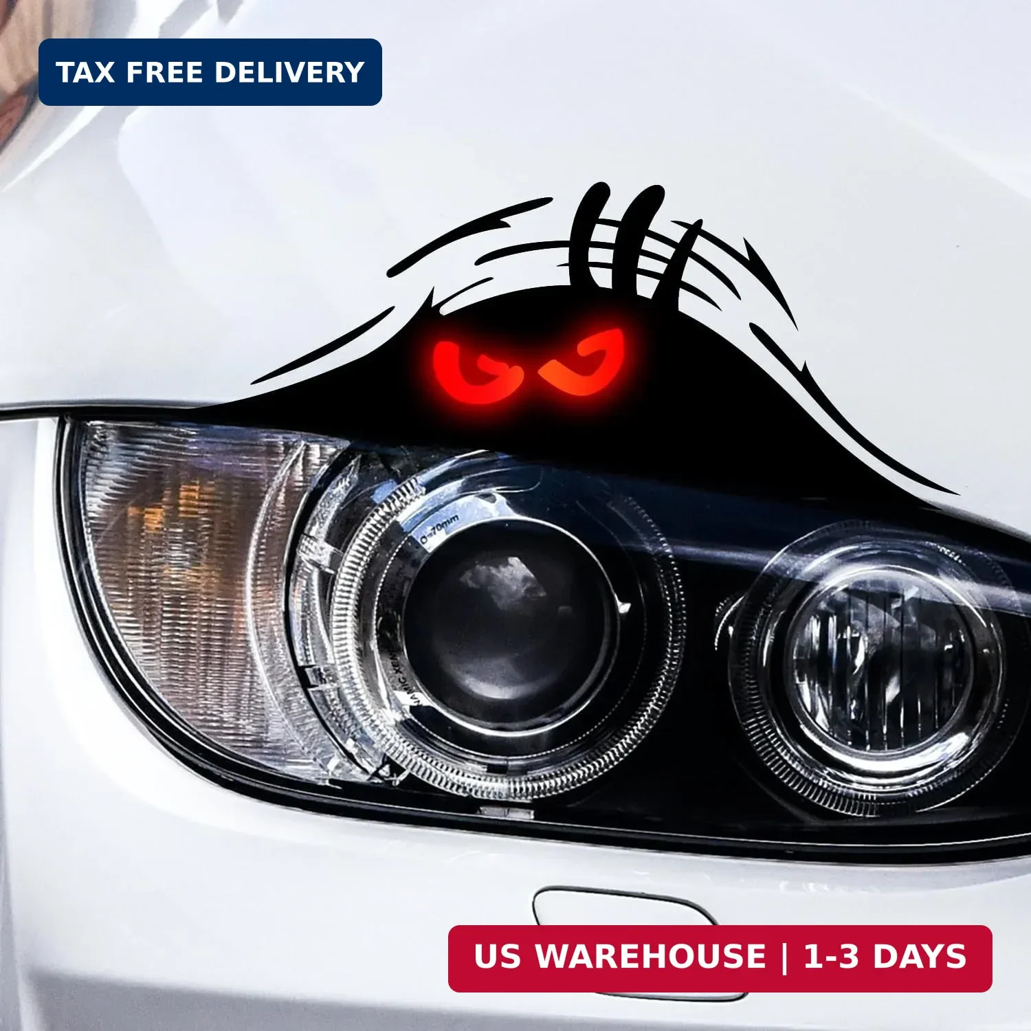 2PCS Murimt Peeking Monster Funny Car Stickers and Decals – Waterproof Reflectiv