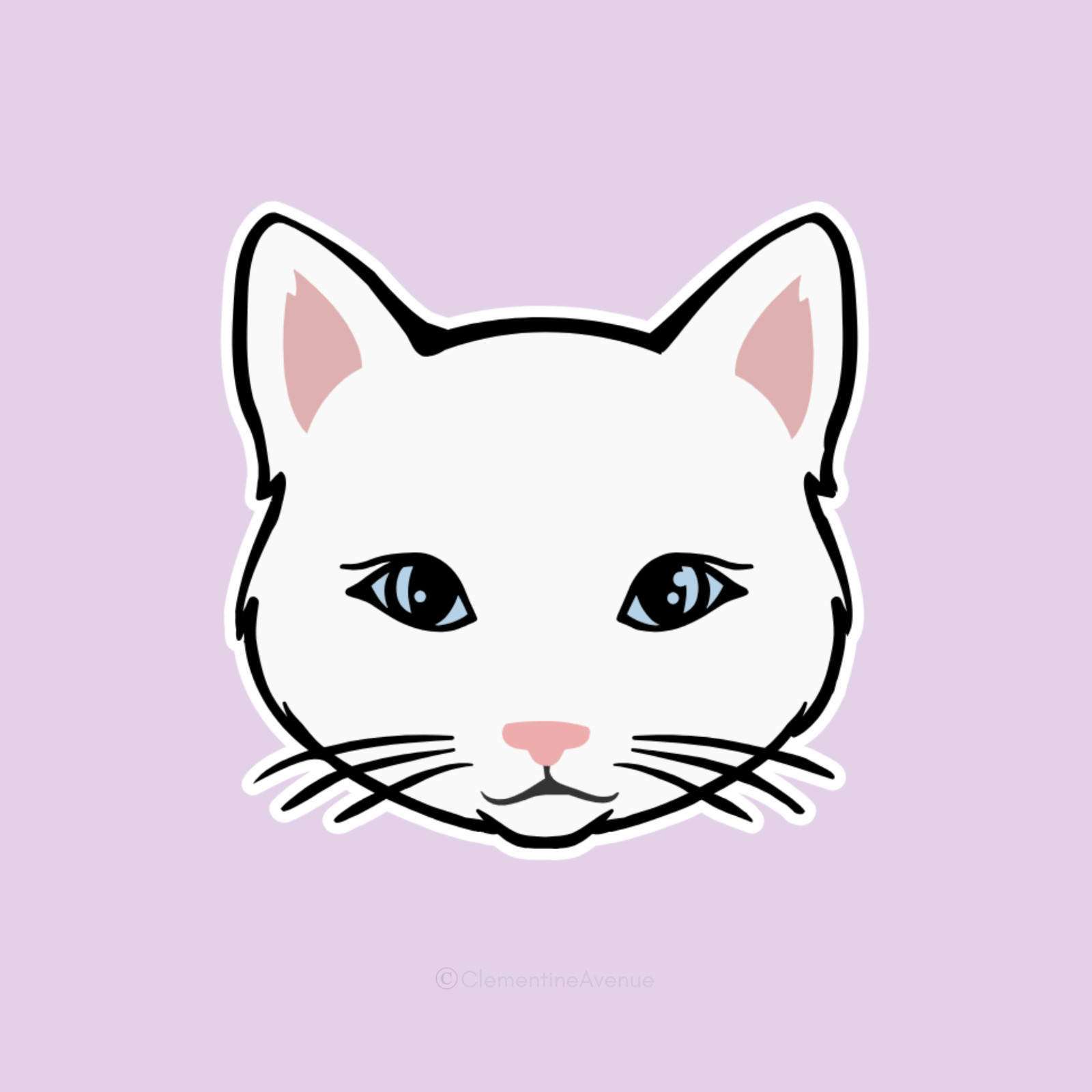 Cat Sticker Kitten Pet Car Window Laptop Water Bottle