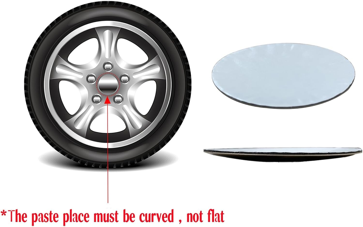 68mm Aluminum Wheel Center Caps – Silver & Black Metal Hub Caps (4 Pack)
